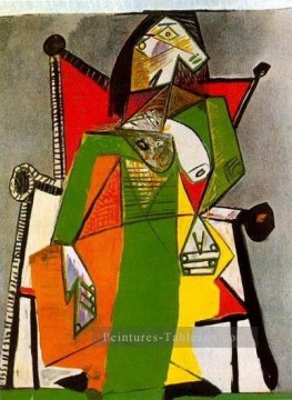 Femme assise dans un fauteuil 3 1941 cubiste Pablo Picasso Peinture à l'huile